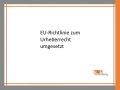 EU-Richtlinie zum Urhebergesetz
